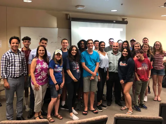 Arizona Arabic Flagship students in a classroom.